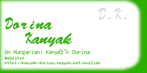 dorina kanyak business card